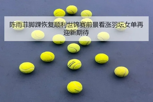 陈雨菲脚踝恢复顺利世锦赛前景看涨羽坛女单再迎新期待